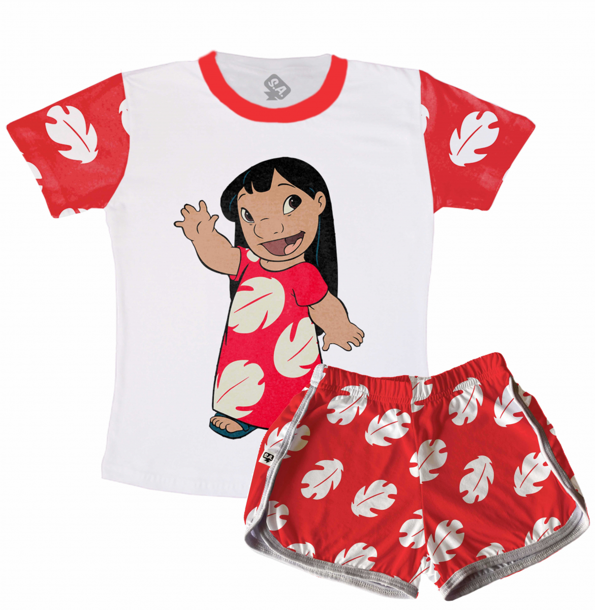 Pijama Feminino Infantil De Malha na Camiseteria S.A.