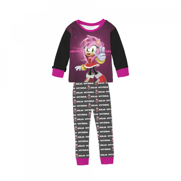 Vestido Sonic Amy Rose Menina Infantil Tematico