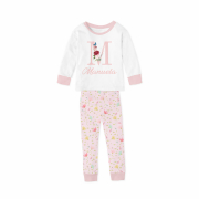Pijama Infantil Inverno Flanelado Com Punho Floral Rosa