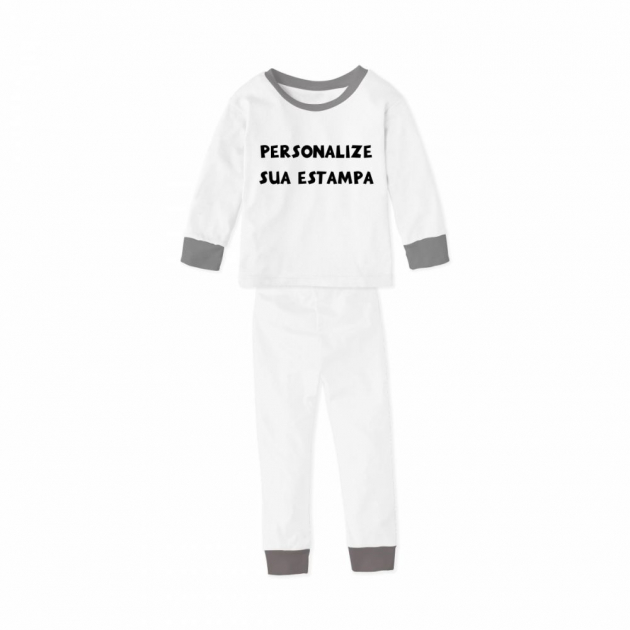 Pijama Infantil Inverno  Personalize Com A Sua Estampa