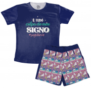 Pijama Masculino  Adulto É Tudo Culpa Do Meu Signo Sagitário 