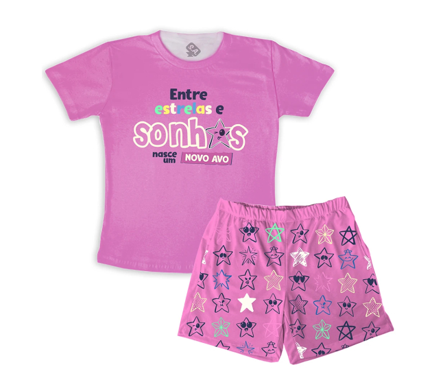 Pijama Masculino Adulto Sonhos e Estrelas Ano Novo 