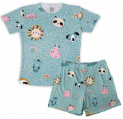 Pijama Masculino Infantil De Malha Animais 