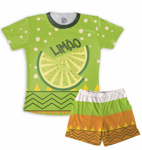 Pijama Masculino Infantil Verão Limão 