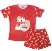 Pijama Masculino Infantil Verão  Urso Polar Natal