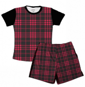 Pijama Masculino Malha Tema Natal - Xadrez