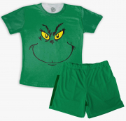 Pijama Masculino  Verde Do  Grinch  Para O  Natal 