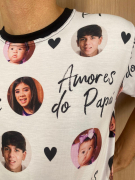 Pijama Verão Masculino com Fotos dos Filhos Amores do Papai