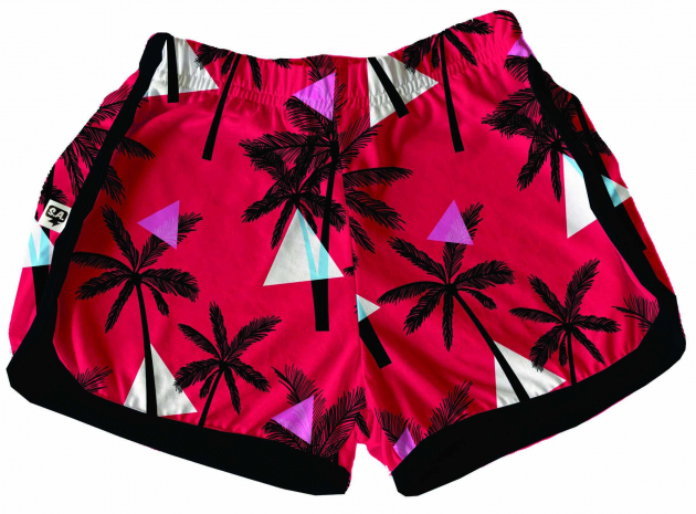 Short Tactel Feminino Coqueiros Vermelhos 