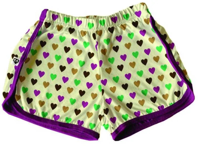 Short Tactel Feminino Coração 