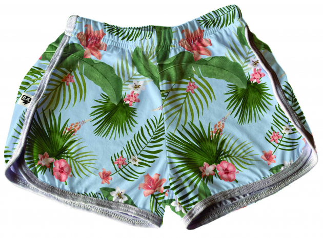 Short Tactel Feminino Floral 