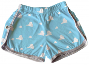 Short Tactel Feminino Infantil Nuvens 