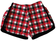 Short Tactel Feminino Infantil Xadrez