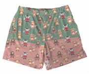 Short Tactel Masculino Adulto Bichos do Bosque Natal 