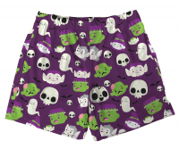 Short Tactel Masculino Adulto Halloween Monstrinho Roxo