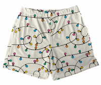 Short Tactel Masculino Adulto Luzes Natal Bege 