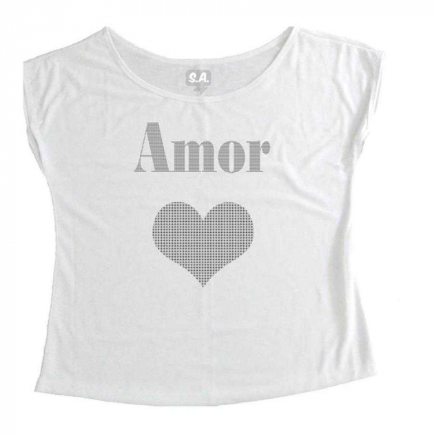 T-Shirt Feminina Amor Prata