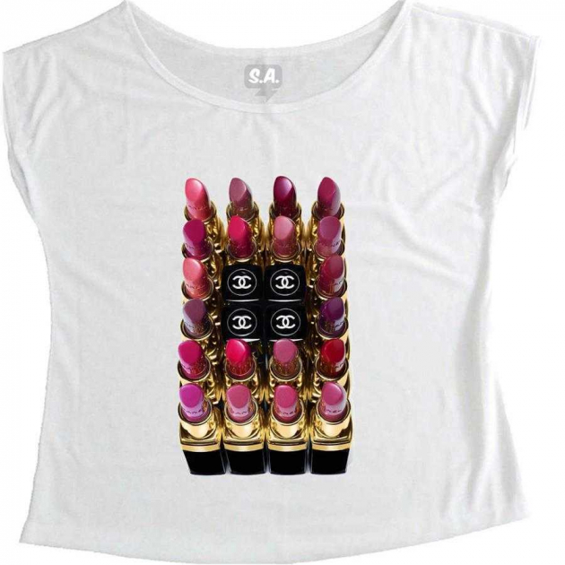 T-Shirt Feminina Batons Chanel