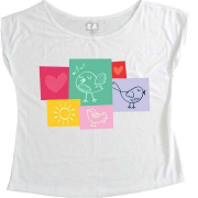 T-Shirt Feminina Pássaros