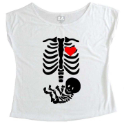 T-Shirt Gestante Esqueleto