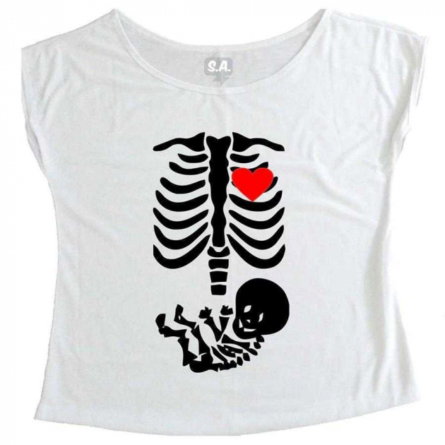 T-Shirt Gestante Esqueleto