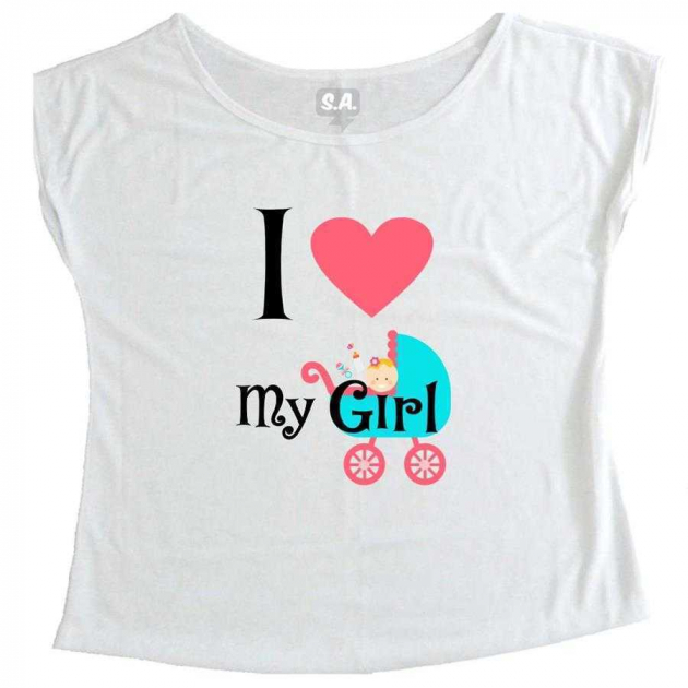 T-Shirt Gestante I Love My Girl