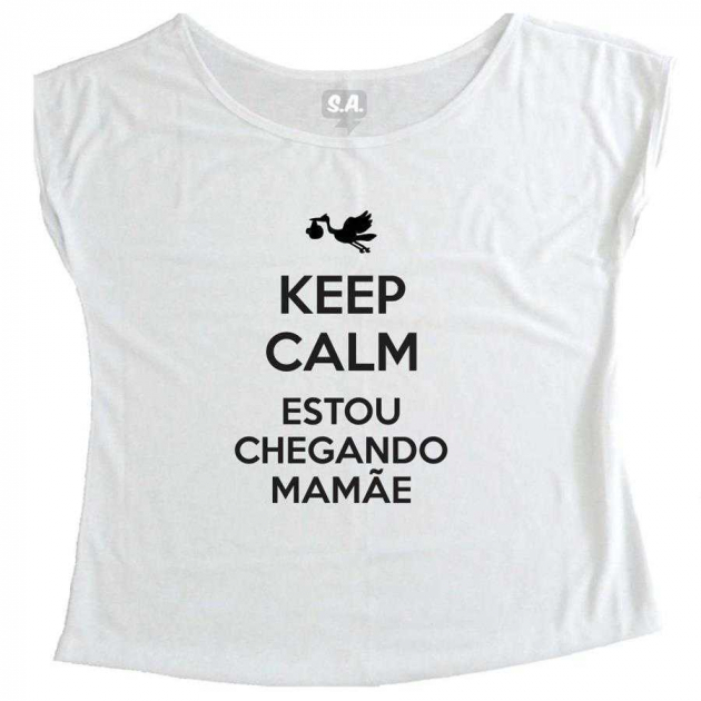 T-Shirt Gestante Keep Calm And Estou Chegando