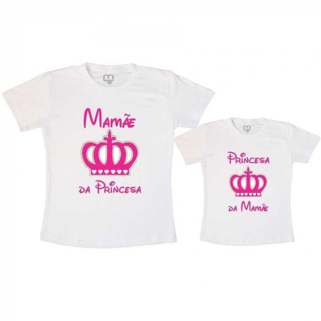 Tal Mãe Tal Filha Camiseta Mamãe de Princesa