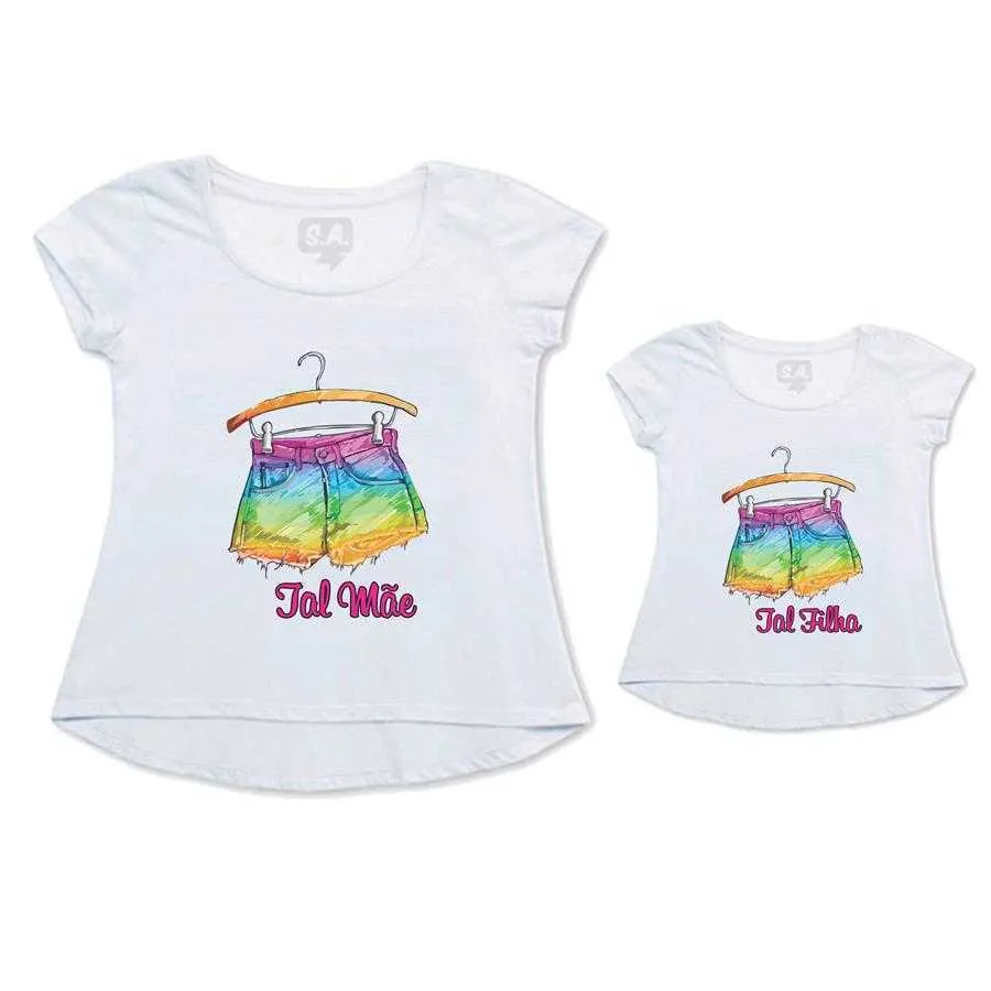 Tal Mãe, Tal Filha Shorts Colorido