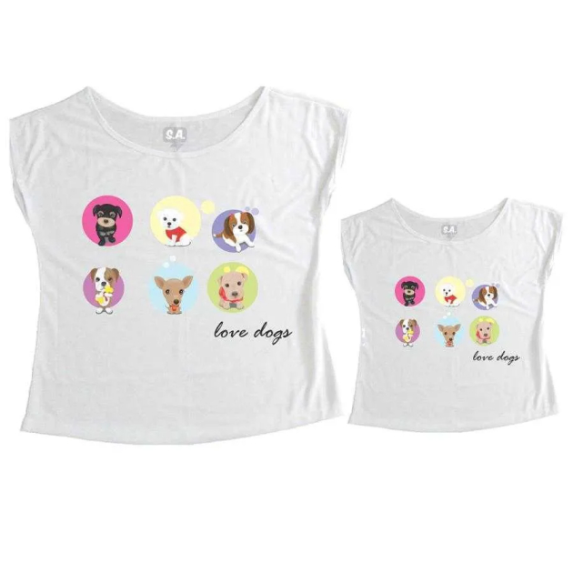 Tal Mãe, Tal Filha T-shirt Love Dogs