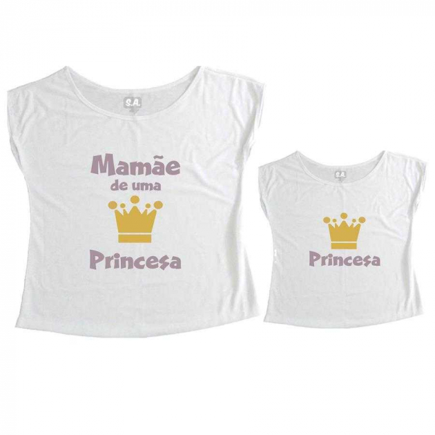 Tal Mãe, Tal Filha T-shirt Mamãe de Uma Princesa