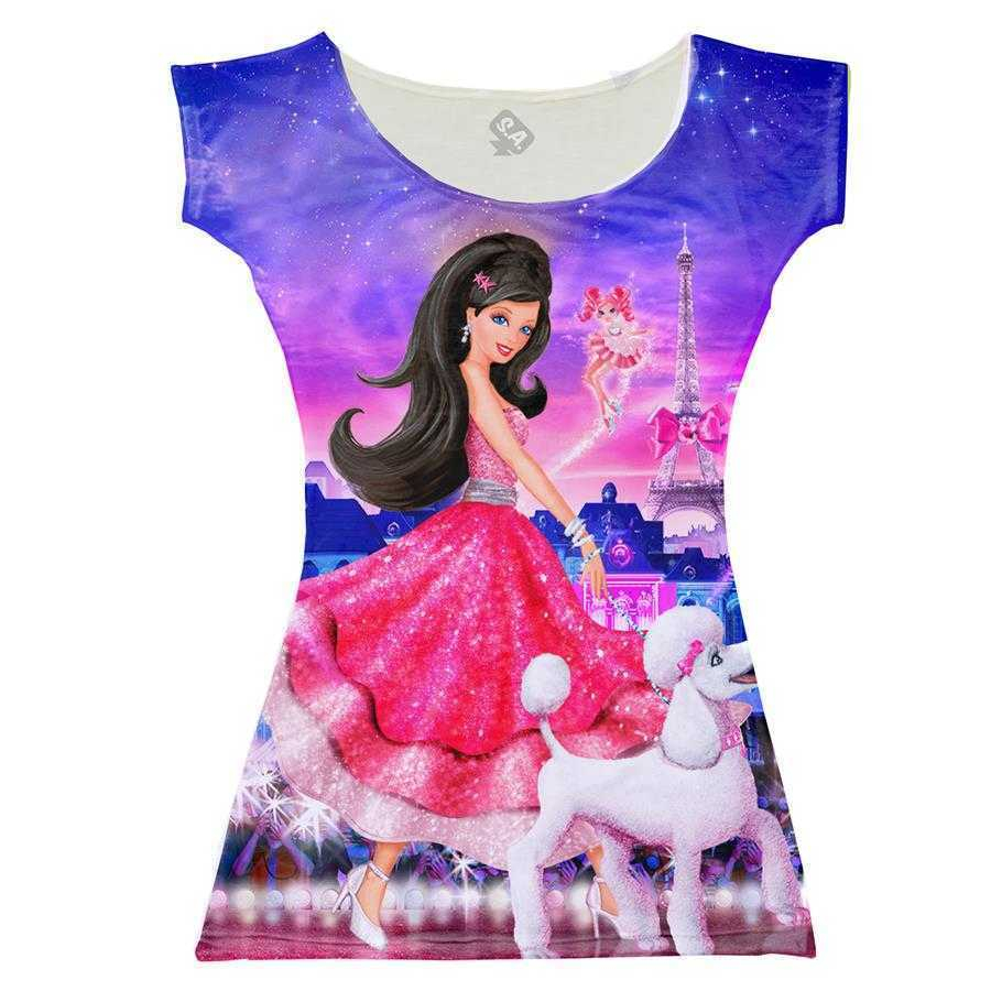 Vestido Adulto Barbie Paris na Camiseteria S.A.