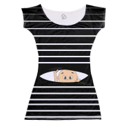 Vestido Adulto Bebê Espiando Preto