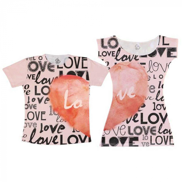 Vestido E Camiseta - Casal Love