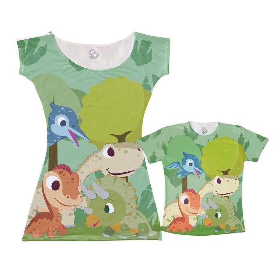 vestido estampa dinossauro