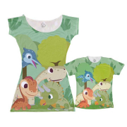 Vestido E Camiseta - Dinossauro