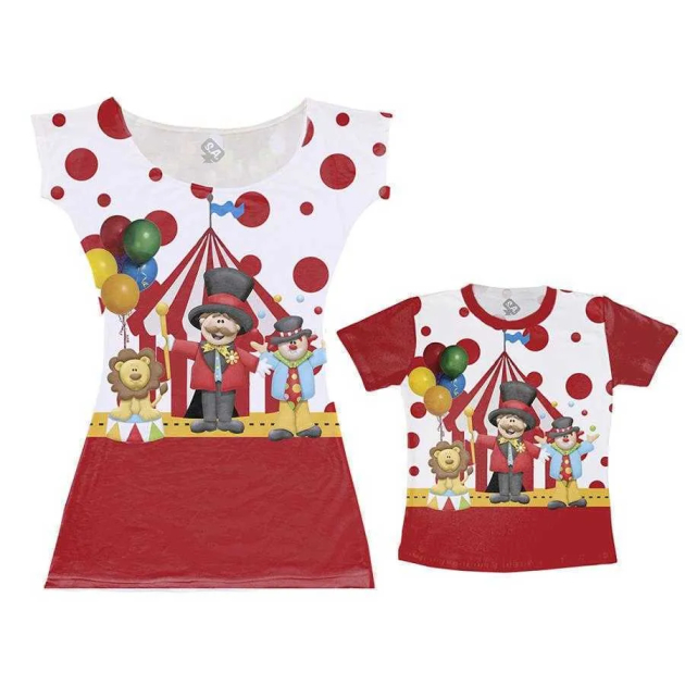 Vestido E Camiseta - Tal Mãe, Tal Filho Circo