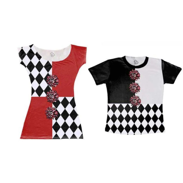 Vestido E Camiseta - Tal Mãe Tal Filho Pierrot E Colombina