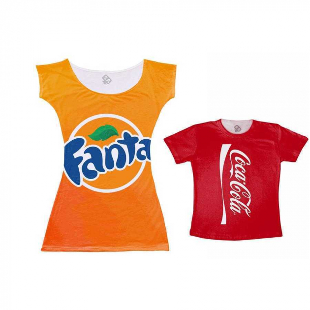 Vestido E Camiseta - Tal Mãe Tal Filho Refrigerantes