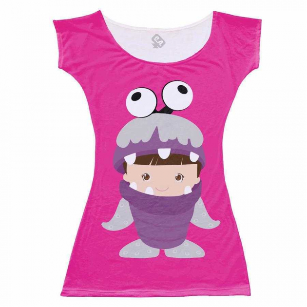 Vestido  Infantil Boo Monstros S.A.