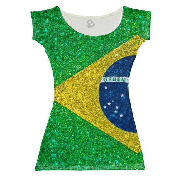 Kit Família Copa do Mundo Shorts Tactel Casal e Body Bebê Brasil