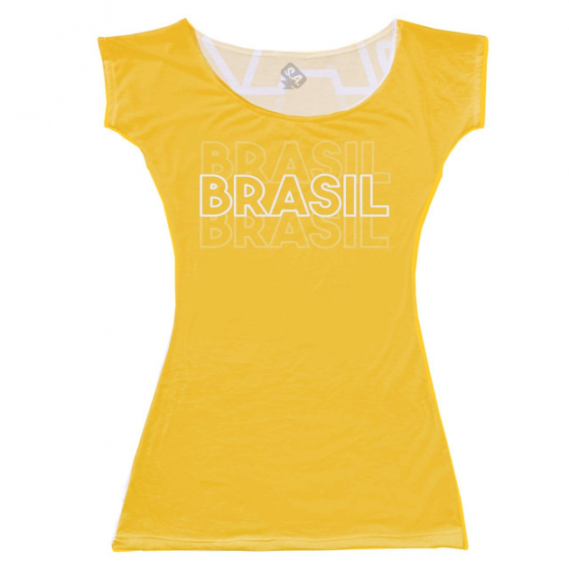 Vestido Infantil Copa Do Mundo Amarelo 