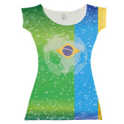 Vestido Infantil Copa Do Mundo Azul