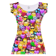 Vestido  Infantil Emoji