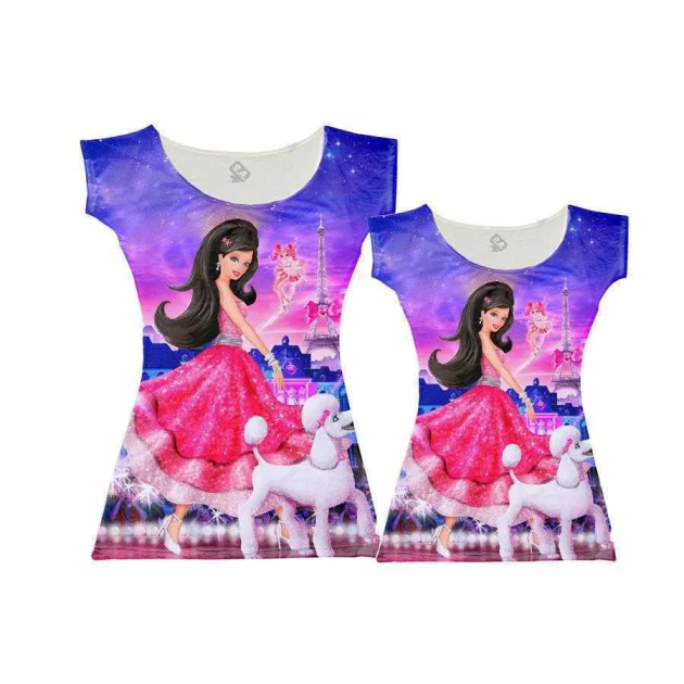 Vestido Tal Mãe Tal Filha Barbie Paris