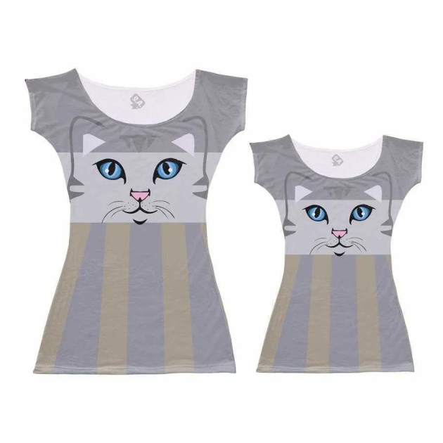 Vestidos Tal Mãe Tal Filha Gato