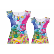 Vestidos Tal Mãe Tal Filha - Trolls